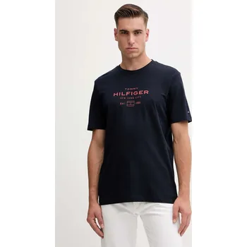 Pánské tričko Bavlněné tričko Tommy Hilfiger MW0MW40002 námořnická modř 59X, vel. L