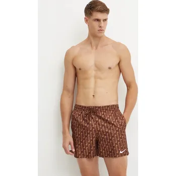 Pánské kraťasy Plavkové šortky Nike Swoosh Link NESSE520 hnědá 88X, vel. XXL