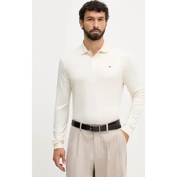 Pánské tričko Bavlněné tričko s dlouhým rukávem Tommy Hilfiger MW0MW37317 béžová 01X, vel. L