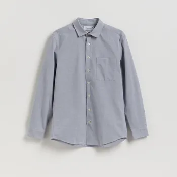 Pánská košile Reserved - Košile regular fit z&nbsp;egyptské bavlny - tmavomodrá - TH538-59P - TH538-59P-XXL