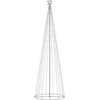 Vánoční dekorace Venkovní vánoční světelný kužel - 2 m (bílá konstrukce) Vánoční osvětlení: Zelená