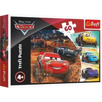 Trefl Puzzle 17327 Puzzle Disney Cars 3 McQueen s přáteli 33x22cm 60 dílků v krabici 21x14x4cm