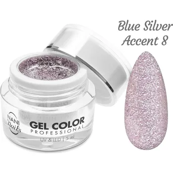 NANI UV/LED gel Glamour Twinkle 5 ml - Blue Silver Accent
