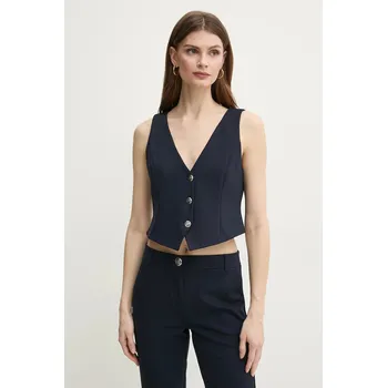 Dámská vesta Vesta Marella CAMPER tmavomodrá barva, jednořadá, 2513911034200 59X, vel. 34