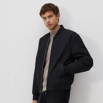 Dámský kabát Reserved - Hladká bunda bomber - černý - 7104H-99X - 7104H-99X-M