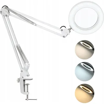 Lampička Stolní lampička Activeshop s klipem, bílá, výkon až 24 W