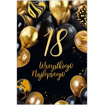 Přání k 18. narozeninám elegantní s obálkou