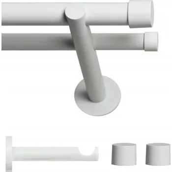 Garnýž VOPPI GARNÝŽ DVOJITÁ LOFT 19+19MM 320 CM ČERNÁ