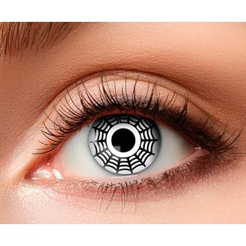 Karnevalový doplněk Crazy kontaktní čočky Pavučina (týdenní)