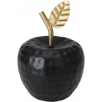 Obraz Dekorativní hruška z hliníku 17 cm černá hruška se zlatou stopkou