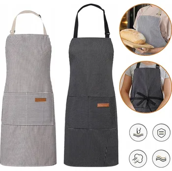 Kuchyňská zástěra SADA 2x KUSŮ KUCHYŇSKÁ ZÁSTĚRA ČERNÁ GASTRONOMIE + Kapsa