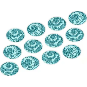 Čokoláda Cake Masters Jedlé mini obrázky Tyrkysové ornamenty 12ks