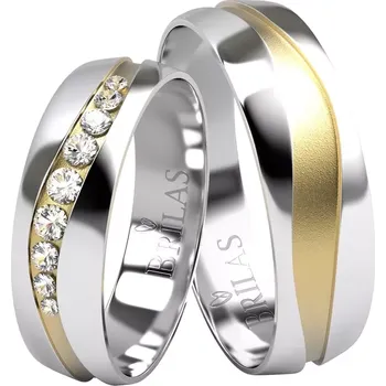 Prsten Rico Colour GW - svatební zlaté prsteny s kameny