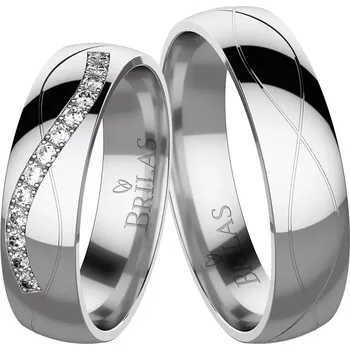 Prsten Irina White - snubní prsteny z bílého zlata