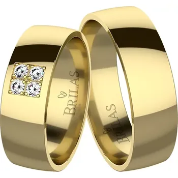 Prsten Valentina Gold Briliant - snubní prsteny ze žlutého zlata