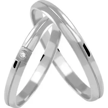 Prsten Honora White - jemné snubní prstýnky z bílého zlata