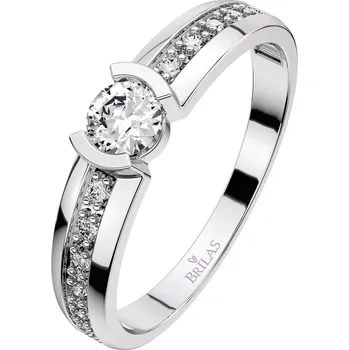 Prsten Ivone White Briliant - zlatý prsten zdobený kamínky