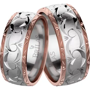 Prsten Damon Colour WR - snubní prsteny z bílého a červeného zlata