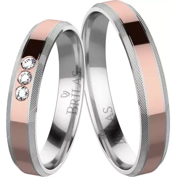 Prsten Tango Colour RW - snubní prsteny z kombinovaného zlata