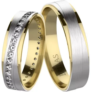 Prsten Xali Colour GW - snubní prsteny z bílého a žlutého zlata