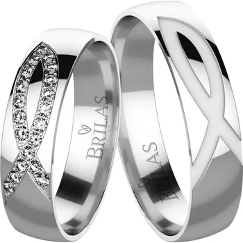 Prsten Alfa White - snubní prsteny z bílého zlata