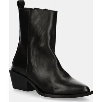 Dámské kozačky Kožené kotníkové boty Steve Madden Xylena dámské, černá barva, na podpatku, SM11003317 SM11003317.017 99X, EUR 37