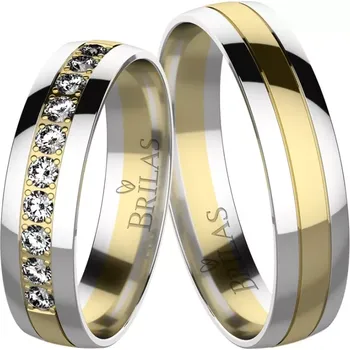 Prsten Miranda Colour GW - snubní prsteny z kombinovaného zlata