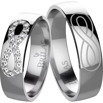 Prsten Infinity White - snubní prsteny z bílého zlata