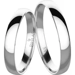 Greta White - jednoduché zlaté snubní prsteny