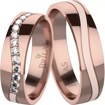 Prsten Adore Red - snubní prsteny z červeného zlata