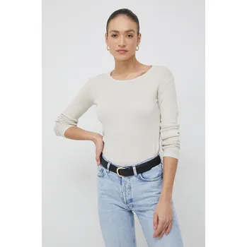 Dámský svetr Bavlněný svetr United Colors of Benetton dámský, béžová barva, lehký 1091D1M08.152 08X, vel. L