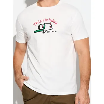 Sinsay - Tričko s vánočním potiskem - krémová - 902GP-01X - 902GP-01X-2XL