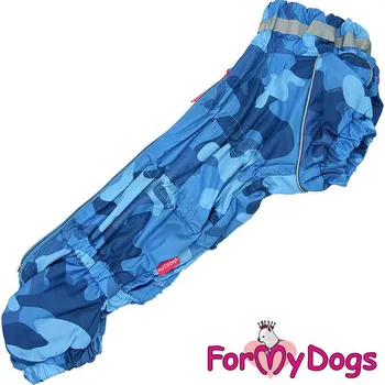 Obleček pro psa FOR MY DOGS Overal BLUE CAMOUFLAGE, pro psy jezevčíků, modrý Velikost: TC1
