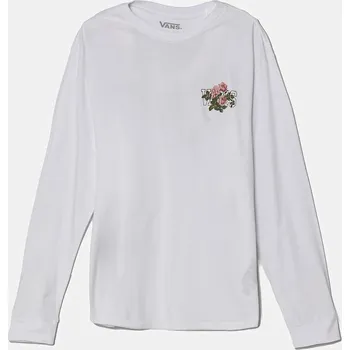 Chlapecké tričko Dětské bavlněné tričko s dlouhým rukávem Vans The Carn VN000MEWWHT1 bílá 00X, vel. 165-173