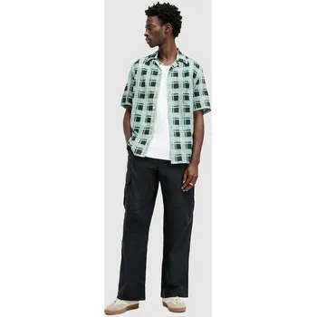 Dámské kalhoty Bavlněné kalhoty AllSaints VERGE černá barva, jednoduché, M011TA 99X, vel. 30