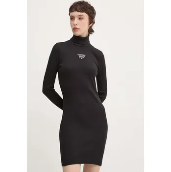 Dámské šaty Šaty Tommy Jeans černá barva, mini, DW0DW19678 99X, vel. XS