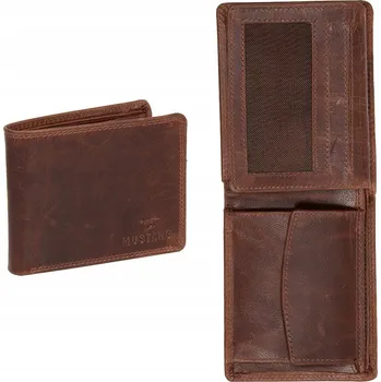 Peněženka Mustang peněženka z pravé hovězí kůže hnědá - muž