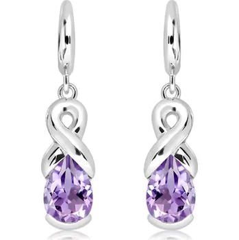 Šperk Man S Amethyst - stříbrné náušnice s ametystem