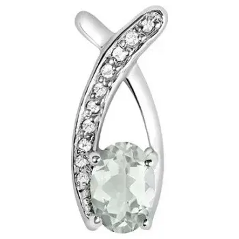 Přívěsek Reno S Green Amethyst - stříbrný přívěsek se zeleným ametystem