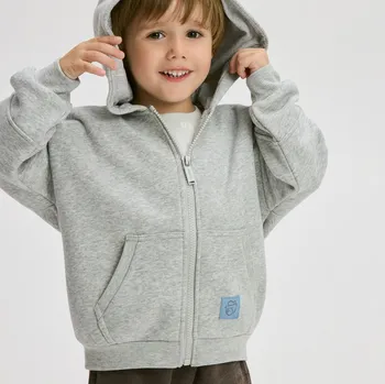 Chlapecká mikina Reserved - Mikina s kapucí - světle šedá - 011FK-09M - 011FK-09M-80