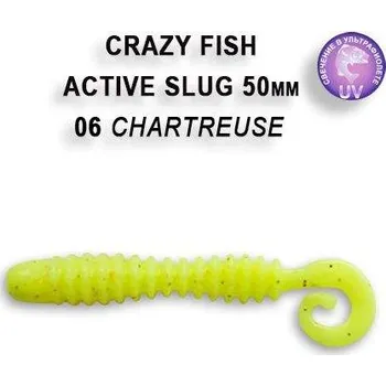 Umělá nástraha Crazy Fish Active Slug 2 5cm barva 6 chartreuse