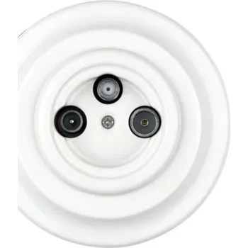 Elektrická zásuvka Bohemia-Design - Porcelá. retro TV/SAT-W zásuvka s rámečkem bílá