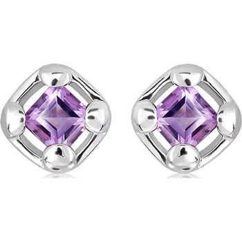 Náušnice Tyrna S Ametyst - stříbrné náušnice s ametystem