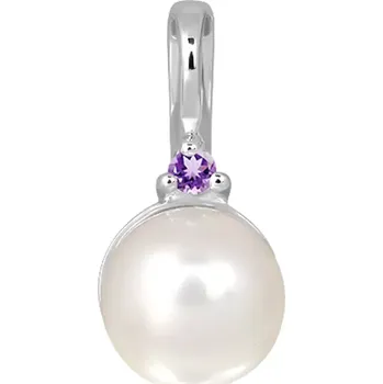 Přívěsek Iosana S Pearl and Ametyst - stříbrný přívěsek s perlou a ametystem