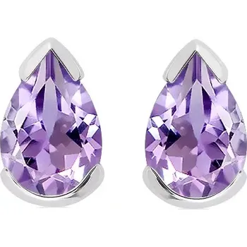 Náušnice Neda S Amethyst - stříbrné náušnice s ametystem