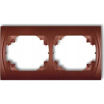 Dvojitý Rámeček hnědý metalický 9LRH-2 LOGO KARLIK
