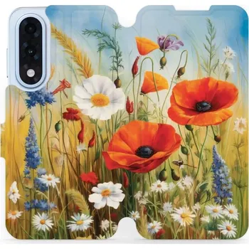 Pouzdro na mobilní telefon Flipové pouzdro Mobiwear - OnePlus Nord 5 - VP43S Letní louka (Knížkové flip pouzdro, obal, kryt na mobil OnePlus Nord 5 - VP43S Letní louka, materiál Umělá kůže + TPU - ochrana 360°, stojánek, silikonová vanička, magnetické zavírání)