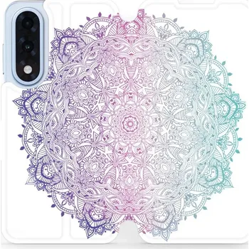 Pouzdro na mobilní telefon Flipové pouzdro Mobiwear - OnePlus Nord 5 - M008S Mandala (Knížkové flip pouzdro, obal, kryt na mobil OnePlus Nord 5 - M008S Mandala, materiál Umělá kůže + TPU - ochrana 360°, stojánek, silikonová vanička, magnetické zavírání)