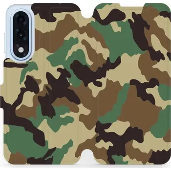 Pouzdro na mobilní telefon Flipové pouzdro Mobiwear - OnePlus Nord 5 - V111P Maskáče (Knížkové flip pouzdro, obal, kryt na mobil OnePlus Nord 5 - V111P Maskáče, materiál Umělá kůže + TPU - ochrana 360°, stojánek, silikonová vanička, magnetické zavírání)