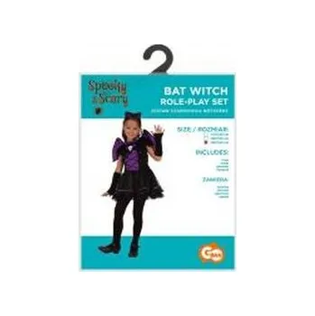 Karnevalový kostým Zestaw dla dzieci Czarownica Nietoperz 130/140cm